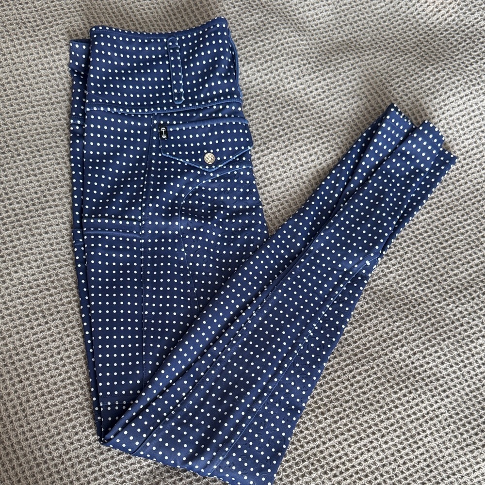 Women's Navy Polka Dot Pants